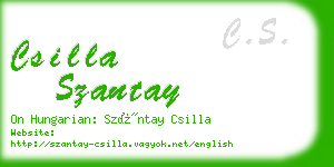 csilla szantay business card